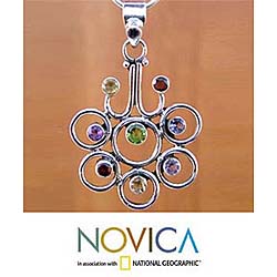 Amethyst and Citrine 'Bubbly' Necklace (India)