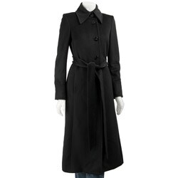 Identify Women's Military-style Long Wrap Coat