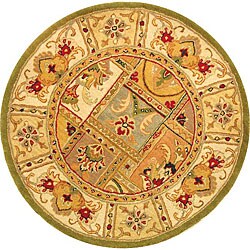 Handmade Classic Empire Wool Panel Rug (8' Round)