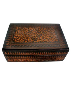 Black and Gold Lacquerware Jewelry Box