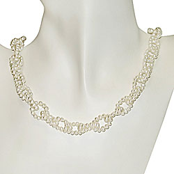 Freshwater Potato Pearl Link Necklace (3-3.5 mm)