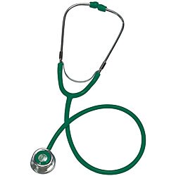 Mabis Healthcare 30-inch Stethoscope with LCD Timepiece in Green
