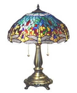 Tiffany-style Yellow Dragonfly Table Lamp