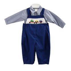 Petit Ami Infant Boy's 2-piece Cotton Longall Set
