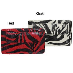 Je Veux Women's Zebra Print Clasp Wallet