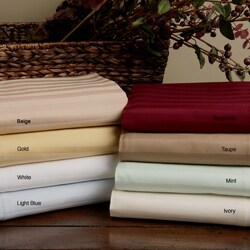 Egyptian Cotton 300 Thread Count Striped Pillowcase Set