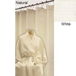 Baby Waffle Cotton Shower Curtain and Robe Set
