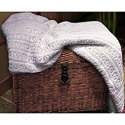 Pointelle Cotton Knitted Throw