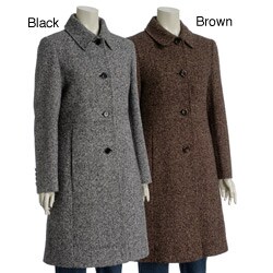 Larry Levine Pin Dot Classic Tweed Wool Walker