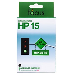 HP 15 Black Ink Cartridge (Remanufactured)