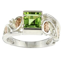 Black Hills Gold on Sterling Silver Peridot Ring