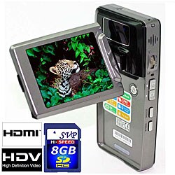 SVP T200Bk 1280x720p HD Camcorder with 8 GB SDHC