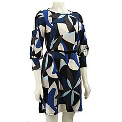 FINAL SALE Tiana B Women's Abstract Print Sweater Dress
