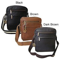 Amerileather Front Flap Leather Women's Messenger Bag with Key Lock