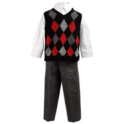 Good Lad Boy's Argyle 3-piece Outfit