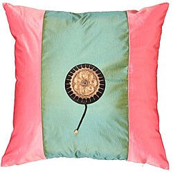 Green and Fuchsia Decorative Cushion Cover.