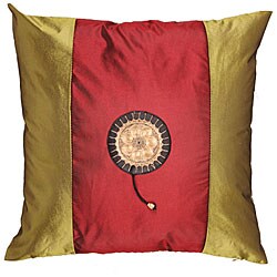 Crimson and Olive Decorative Cushion Cover