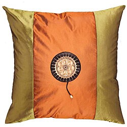 Tangerine and Olive Decorative Cushion Cover