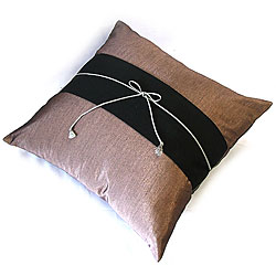 Decorative Light Purple and Black Cushion Cover