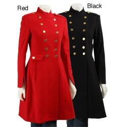 Betsey Johnson Women's Double-breasted Pleated Coat