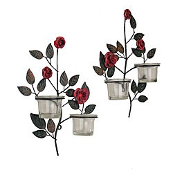 Floral Sconce Duo