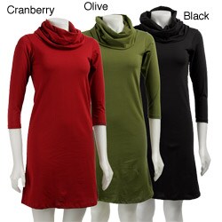Spun Women's Organic Cowl Neck Dress