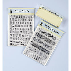 87-piece Bold Patterns and Artsy ABC Stamp Set