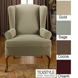 TexStyle Mosaic Stretch Wing Chair Slipcover