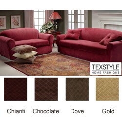 TexStyle Diamond Stretch 2-piece Sofa Slipcover