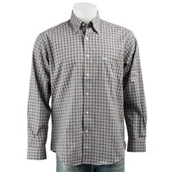 Alex Cannon Men's Mini Textured Plaid Shirt