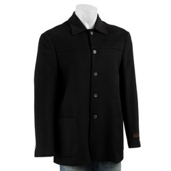 FINAL SALE Kroon Men's Black Wool/ Cashmere Blend Jacket