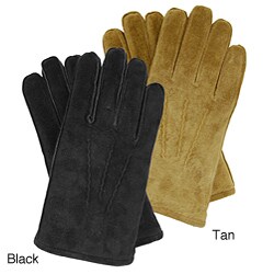 Isotoner Men's Sherpa-lined Suede Gloves