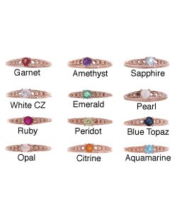 14k Gold Child's Birthstone Ring (Size 3)