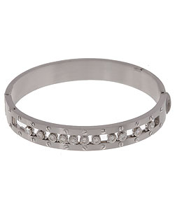 14k White Gold 1ct TDW Diamond Bangle (I, SI1)