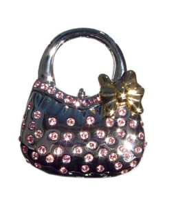 Juju Palais Silver Purse with Swarovski Crystals