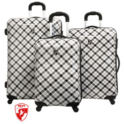 Heys USA Exotic Plaid 3-piece Hardside Spinner Luggage Set