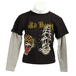 Ed Hardy Boy's Double-sleeve Tiger T-shirt