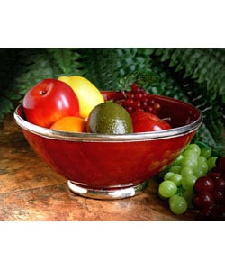 Ceramic Bowl with Metal Overlay (Morocco)