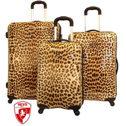 Heys USA Exotic Leopard 3-piece Hardside Spinner Luggage Set