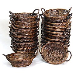 Walnut Small Wicker Gift Basket (set of 24)