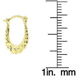10k Yellow Gold Hoop Earrings