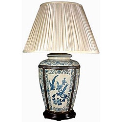 Ornate Porcelain Vase Lamp (China)