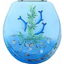 Decorative Polyresin Dolphin Toilet Seat
