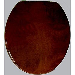 Deep Wood Grain Molded Wood Toilet Seat