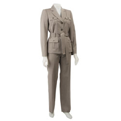 Tahari ASL Women's Belted Safari Pant Suit