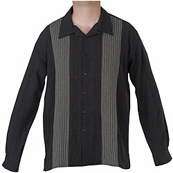 Men's Black Long-sleeve Havana Shirt (Guatemala)