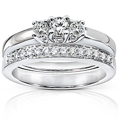 14k Gold 3/8ct TDW Diamond Bridal Rings Set (G-H, I1-I2)