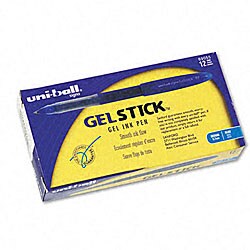 Uni-Ball Signo Blue Gel Stick Pen (Pack of 12)