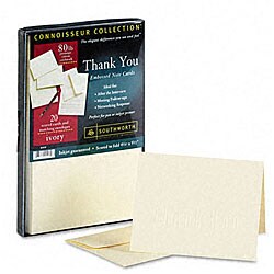 Connoisseur Ivory 'Thank You' Cards (Case of 20)