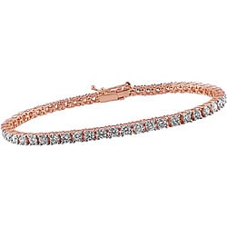 18k Pink Gold 5ct TDW Diamond Tennis Bracelet (G-H, SI)